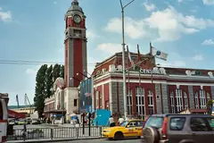 Червената сграда на гара Варна с часовниковата кула